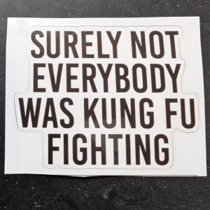 Surely Not Everyone Was Kung Fu Fighting
