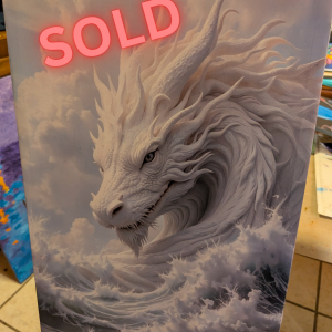 The Beast of the Sea: Original Acrylic Painting on Canvas